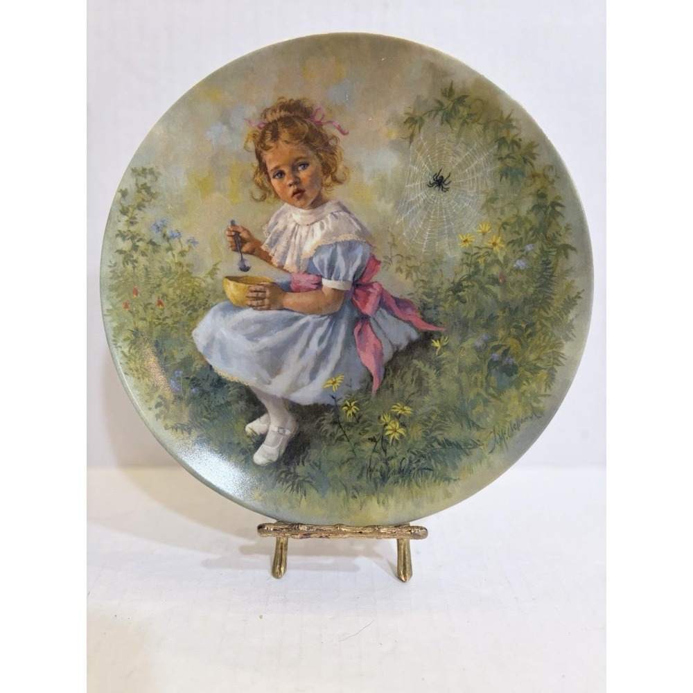 Reco Mother Goose Series "Little Miss Muffet" 1981 Limited Edition Plate 8 in